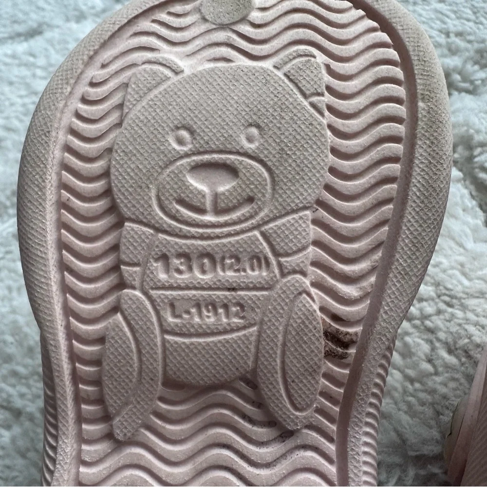 Baby | Pink Kids PVC Rubber Slippers | Size 2